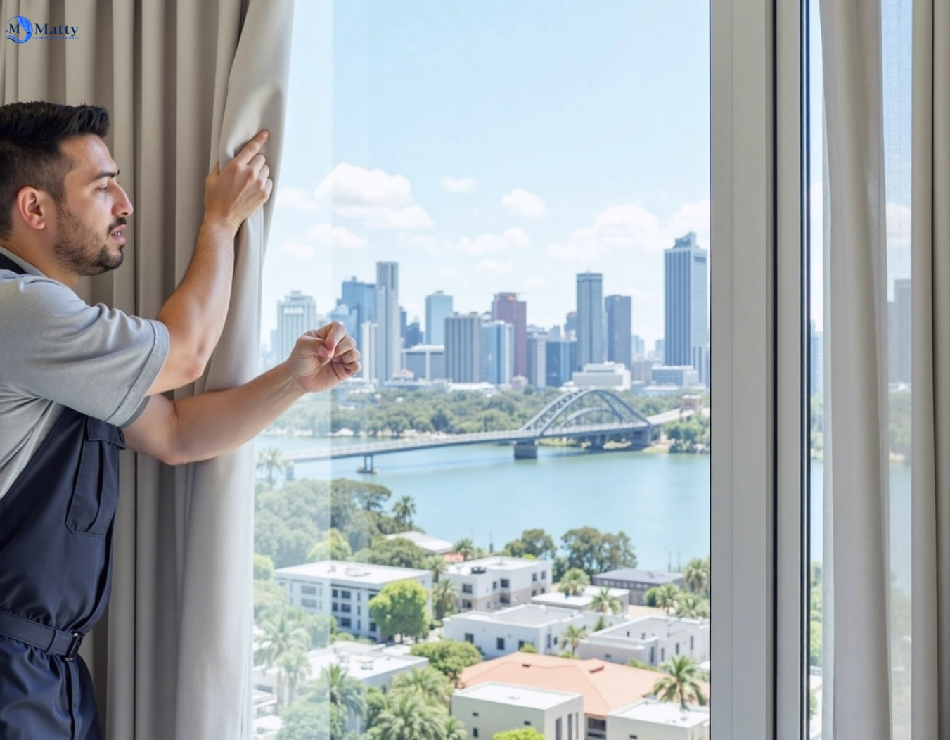 Professional curtain steam cleaning service wamuran-basin QLD by Matty Curtain Cleaning